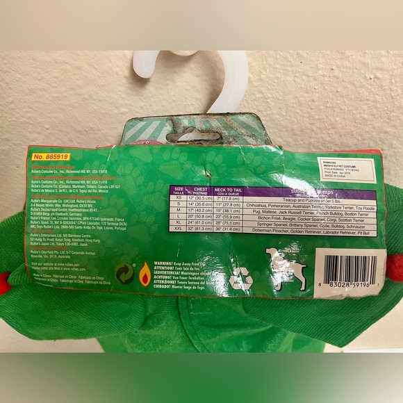 RUBIE'S PET SHOP Boutique Elf Costume New in Original Packaging - Picture 7 of 8